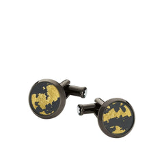 Black SS Gold Leaf Inlay Cufflinks