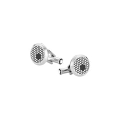 Star Round Honeycomb Pattern Cufflinks