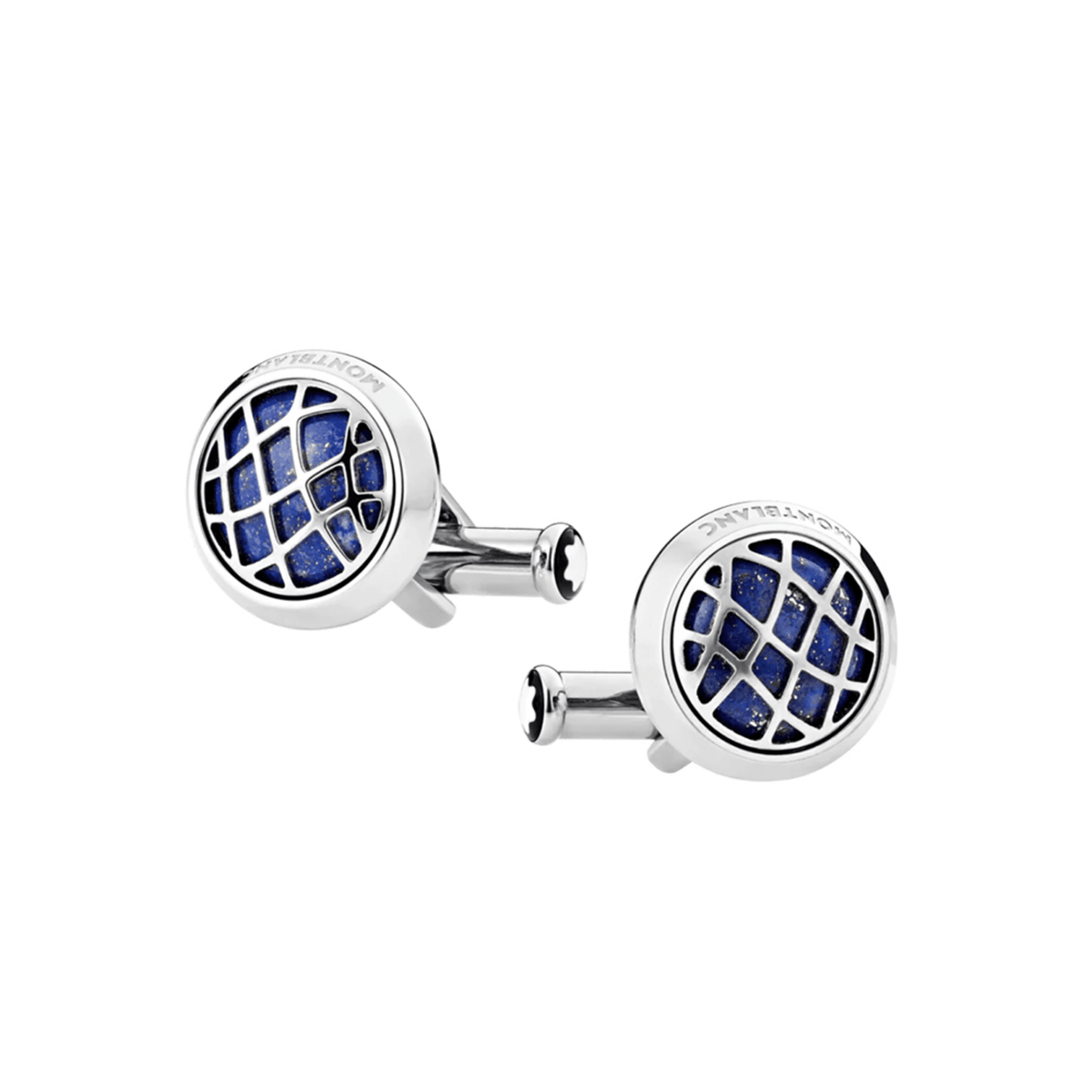 Montblanc Stainless Steel Lapis Lazuli Cufflinks