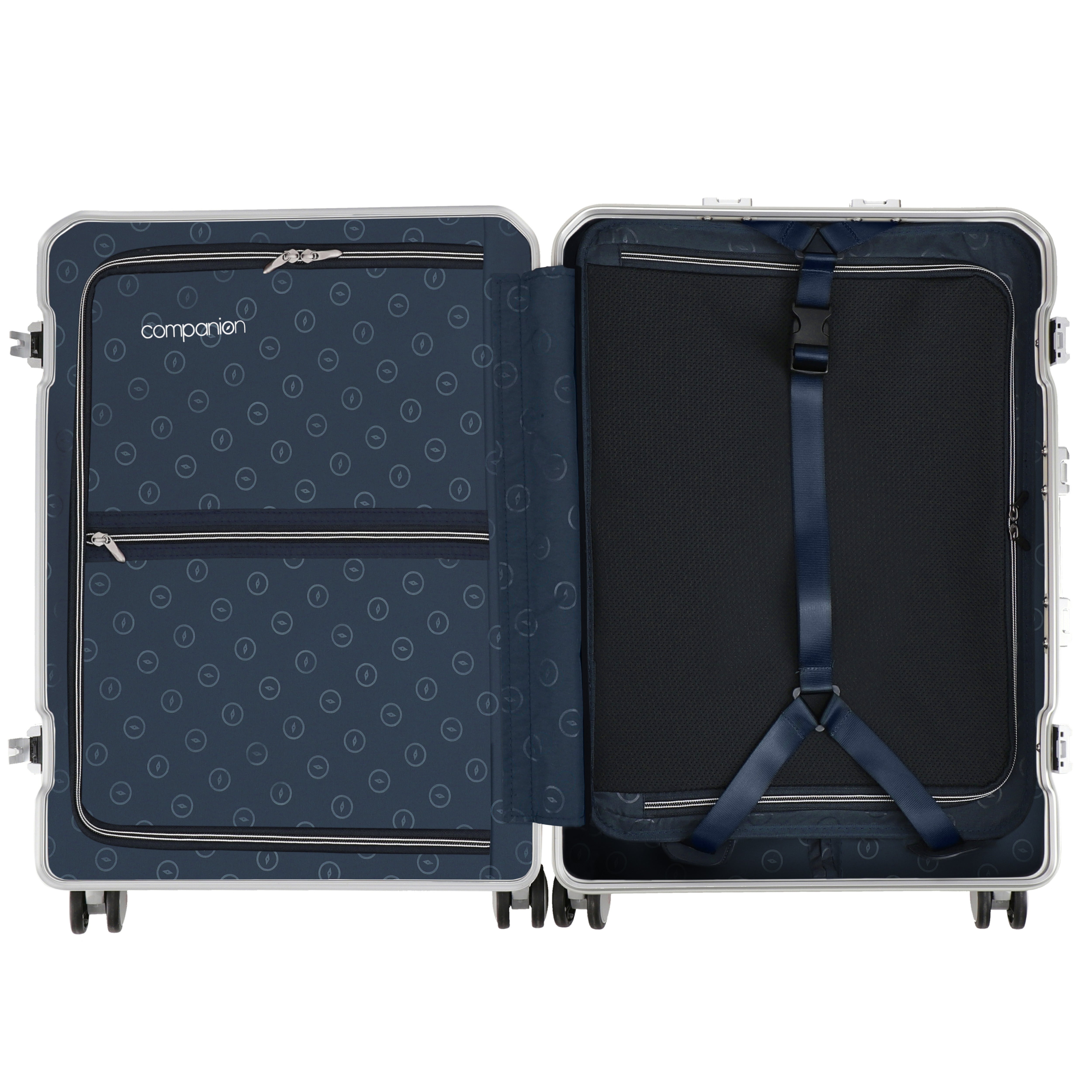 AGATE Aluminium 4W Hardside Luggage Trolley