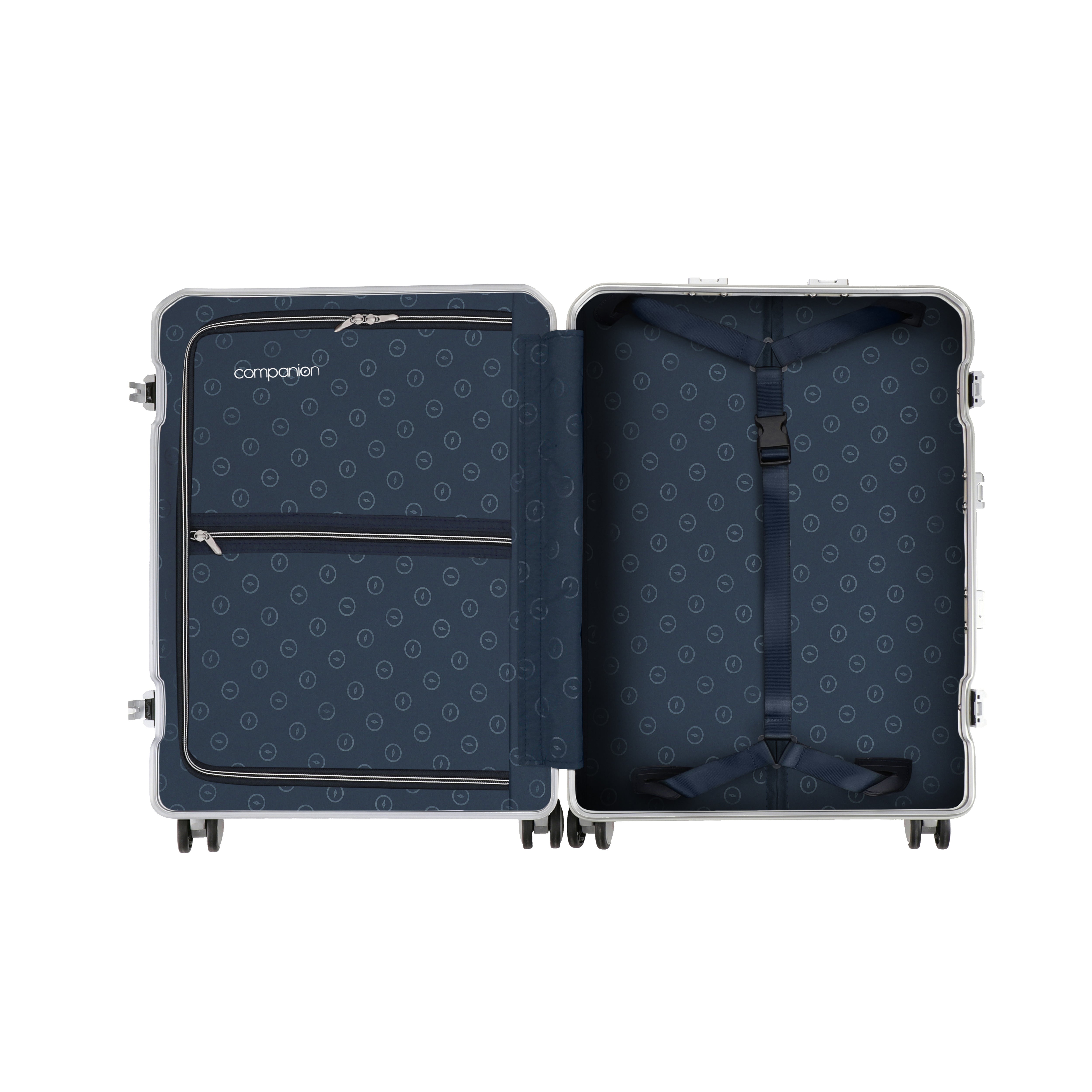 AGATE Aluminium 4W Hardside Luggage Trolley