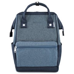 Himawari Laptop Backpack with USB - Denim Blue