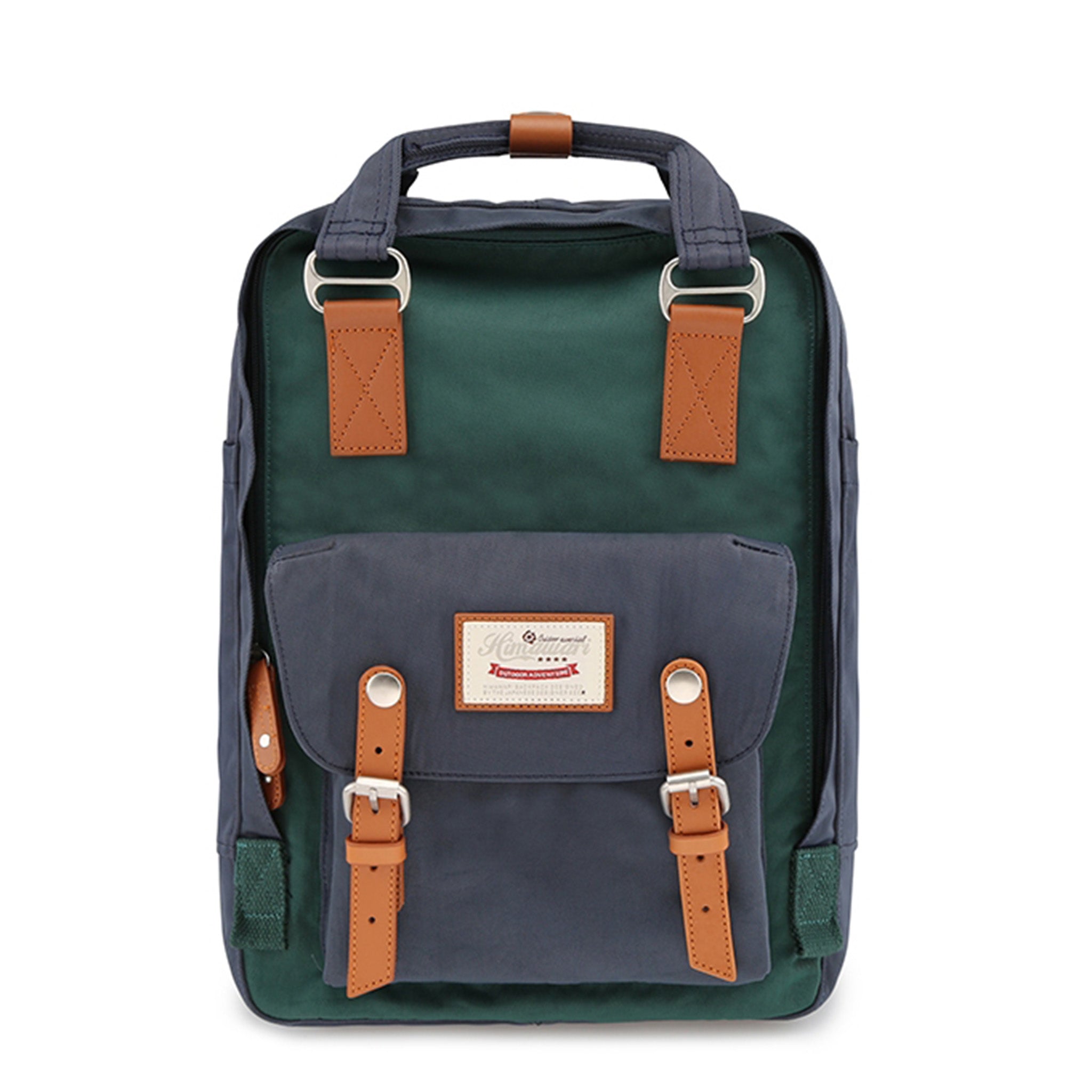 Himawari Vintage Everyday Backpack - Green & Blue